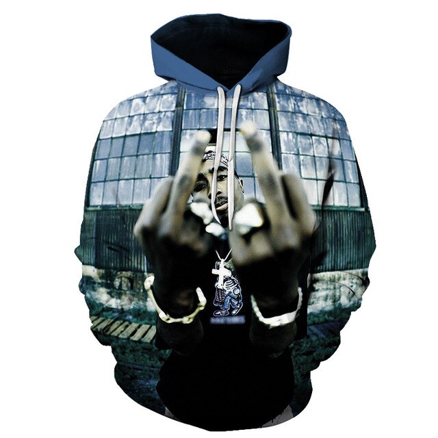 Pullover Hip Hop Rock Singer Men Women Sweatshirt Hoodies 3D Print Tupac Shakur Clothing Plus S-6XL