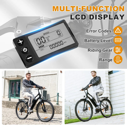 UK EU Warehouse HITWAY BK27S 7-Speed Electric City Bike CE Certified Wholesale 28*2 Comfortable Folding Design