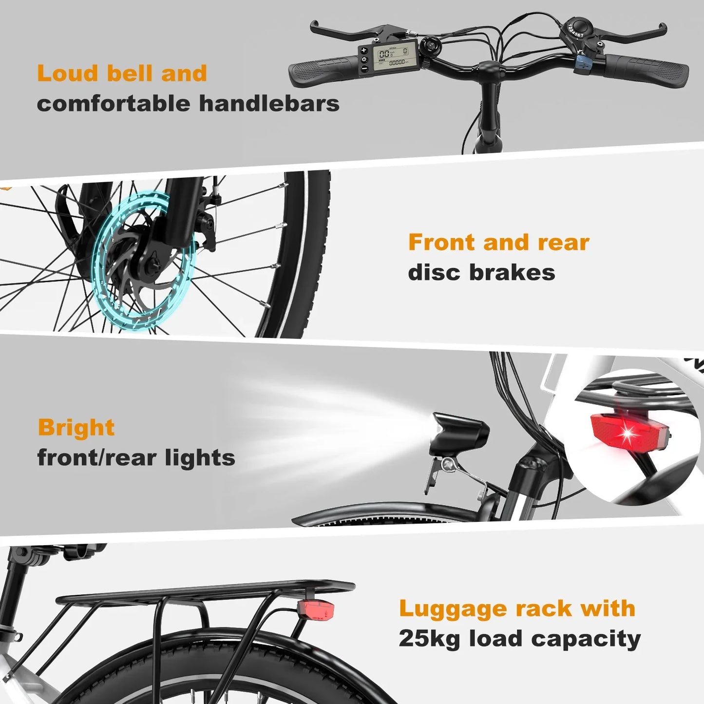 UK EU Warehouse HITWAY BK27S 7-Speed Electric City Bike CE Certified Wholesale 28*2 Comfortable Folding Design