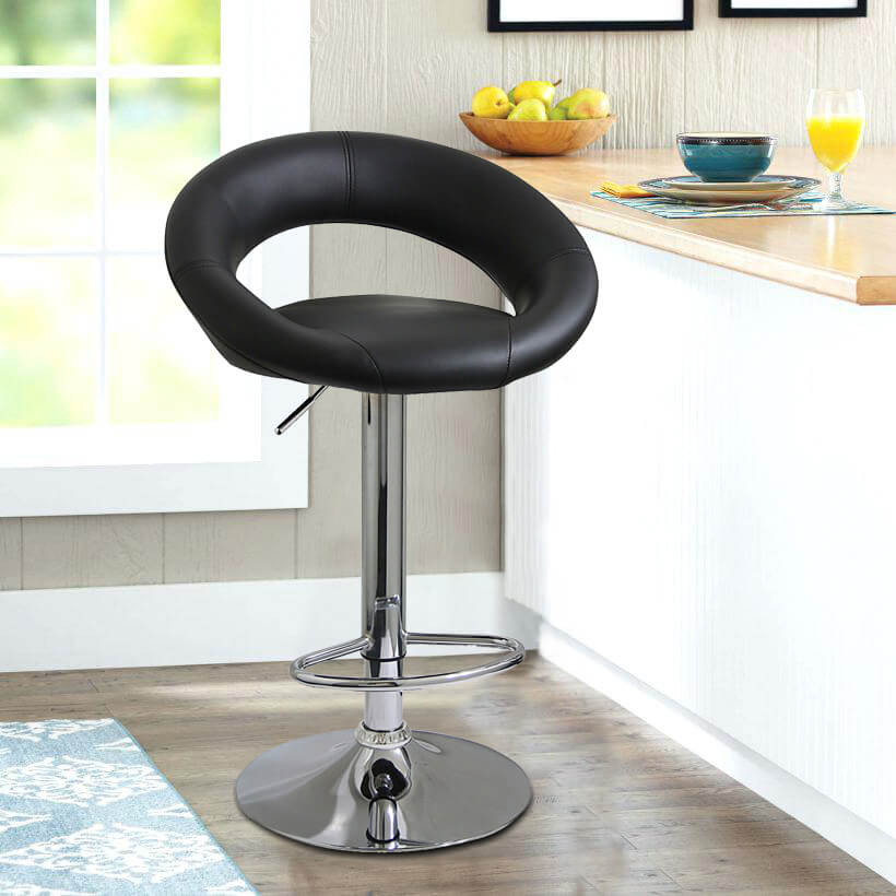 2 barstools, available in black