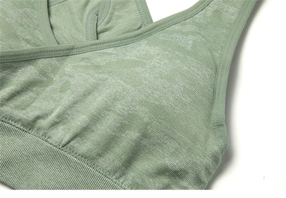 Yoga Bra Crop Tops Gym Seamless Sports Bras Fitness Padded Brassiere Workout Tank Top Running Short Vest Athletic Underwear